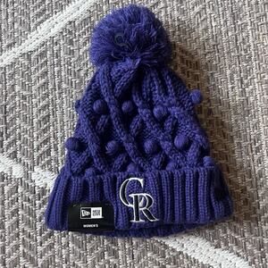 New Era Women Colorado Rockies Toasty Knit Cuffed Beanie Hat Purple